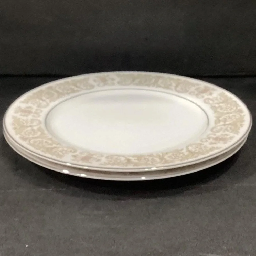 Regal Diamond China Citrus Dinner Plates,‎ Set of 2, Vintage Ceramic Tableware